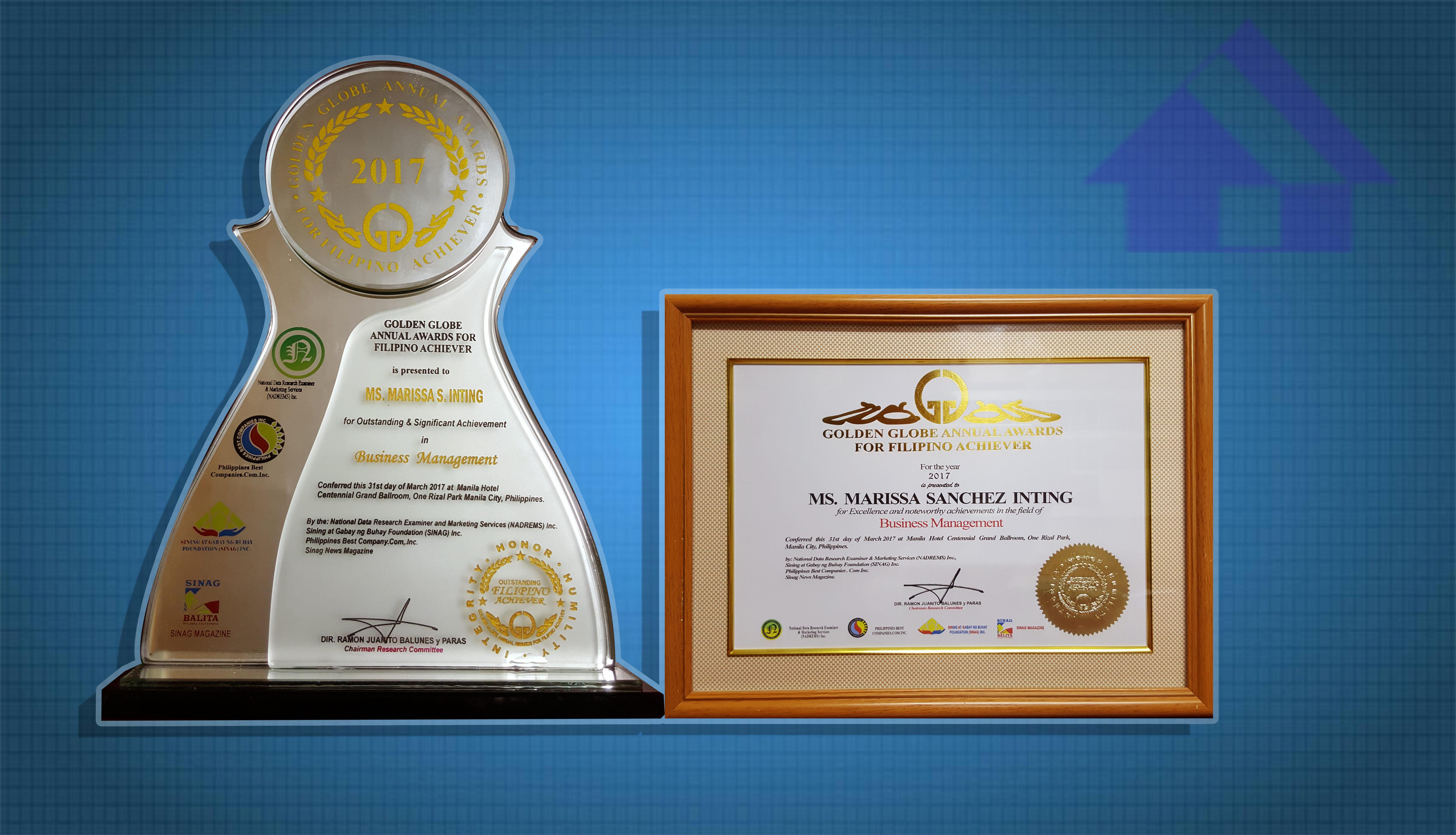 Golden Globe Awards for Business Excellence MSI1 | Land Asia Realty