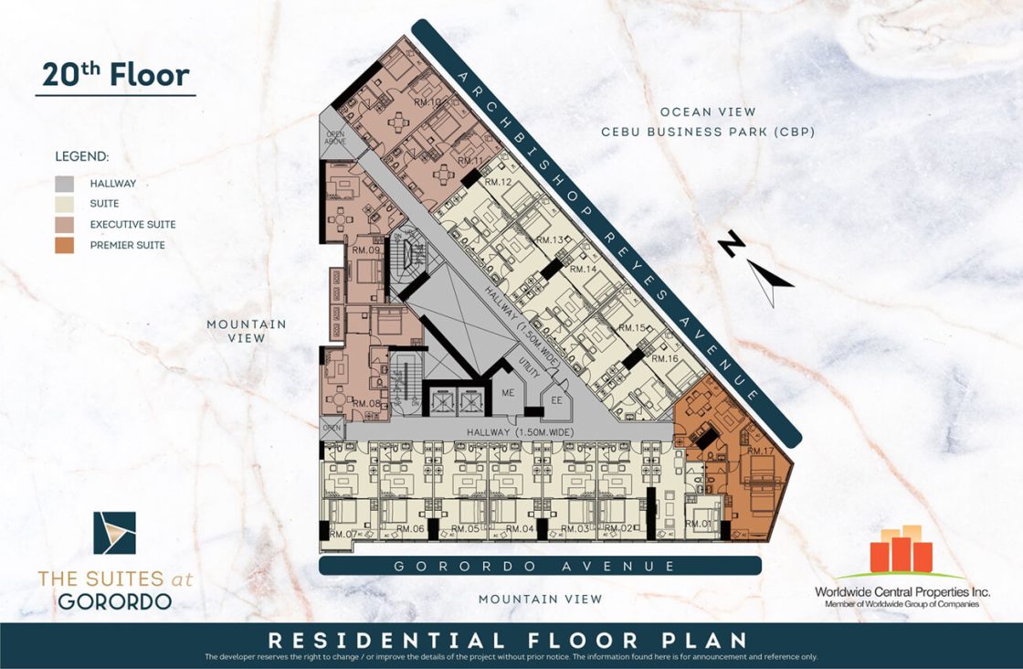 20th floorplan The Suites at Gorordo Residential Condo in Cebu City
